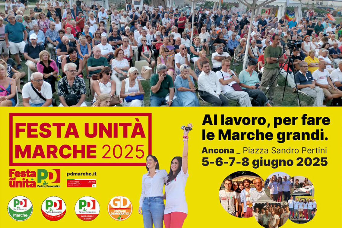 Insieme per la Festa dell’Unità 2025: sostieni la grande festa delle Marche